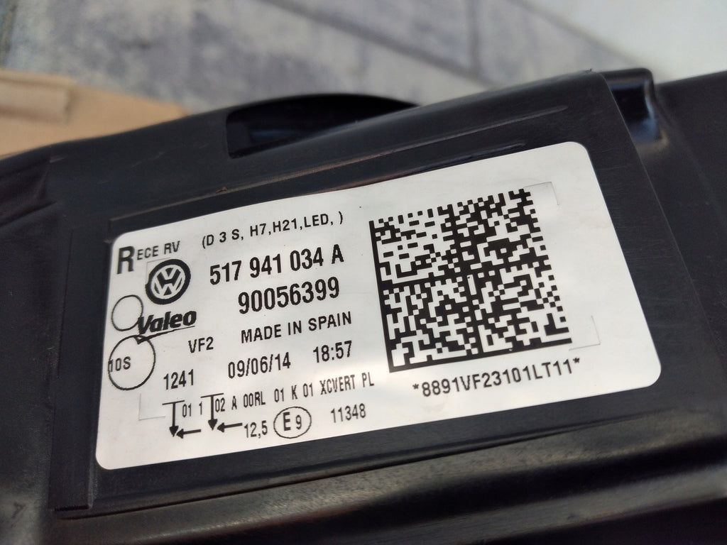 Frontscheinwerfer VW Golf 517941034A Xenon Rechts Scheinwerfer Headlight SCH7859092471ir