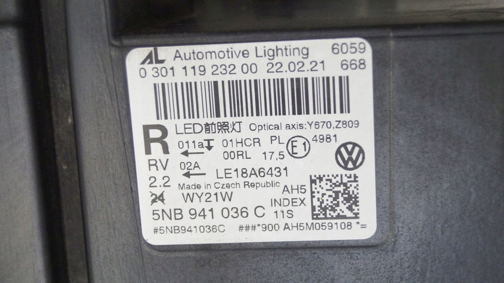 Frontscheinwerfer VW Tiguan 5NB941036 LED Rechts Scheinwerfer Headlight SCH6429464567vy
