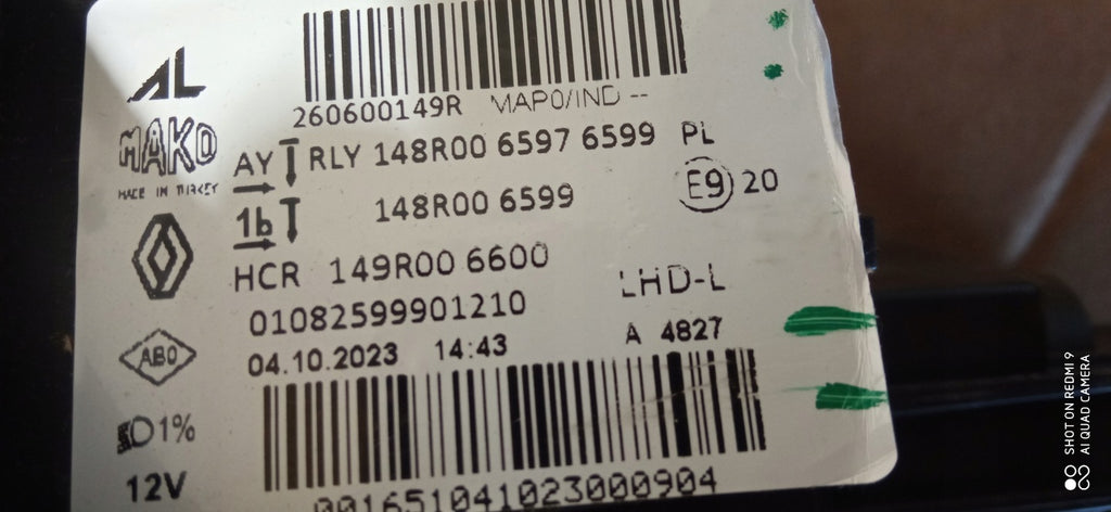 Frontscheinwerfer Renault Clio I 5 260600149R LED Ein Stück (Rechts oder Links) SCH7079975390kh