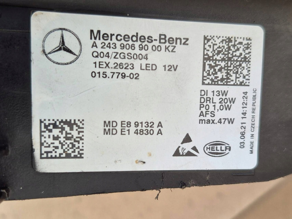 Frontscheinwerfer Mercedes-Benz Eqa Eqb A2439069000 Rechts Headlight SCH9300447081ir