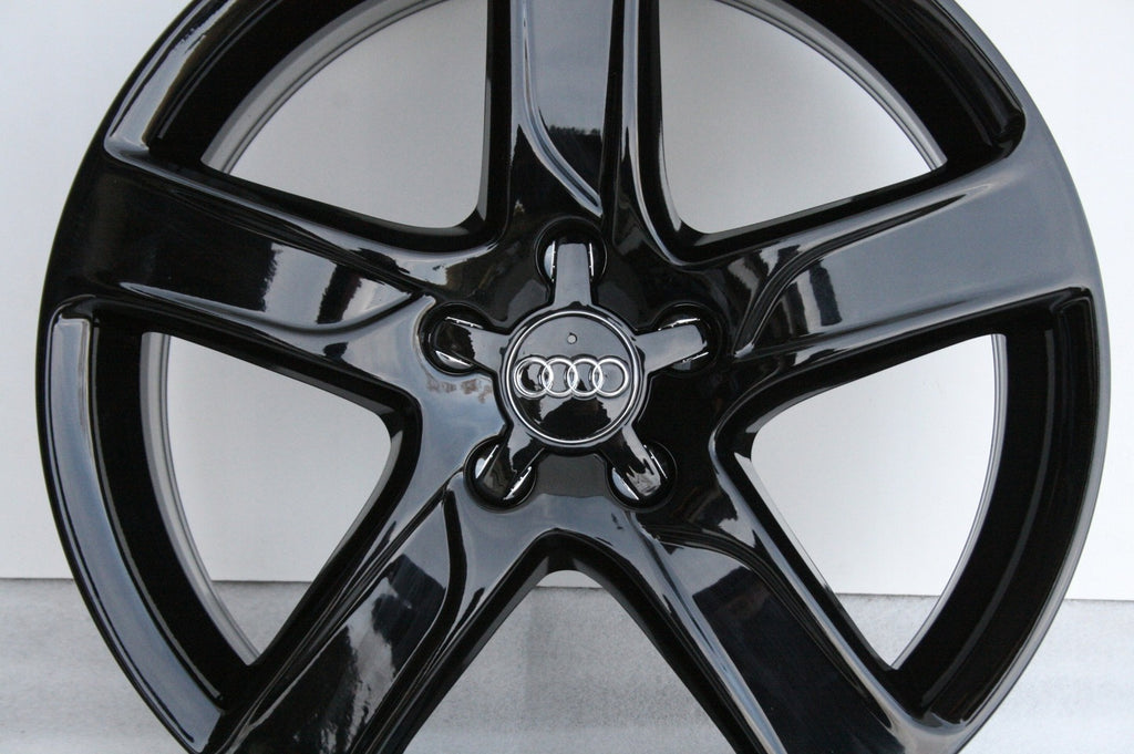 4x Alufelge 18 Zoll 8.0" 5x112 41ET Glanz Schwarz 4G9601025E Audi A6 Allroad