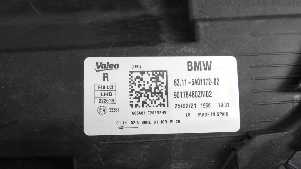 Frontscheinwerfer BMW X1 F48 5A01172 LED Rechts Scheinwerfer Headlight SCH5770746858lv