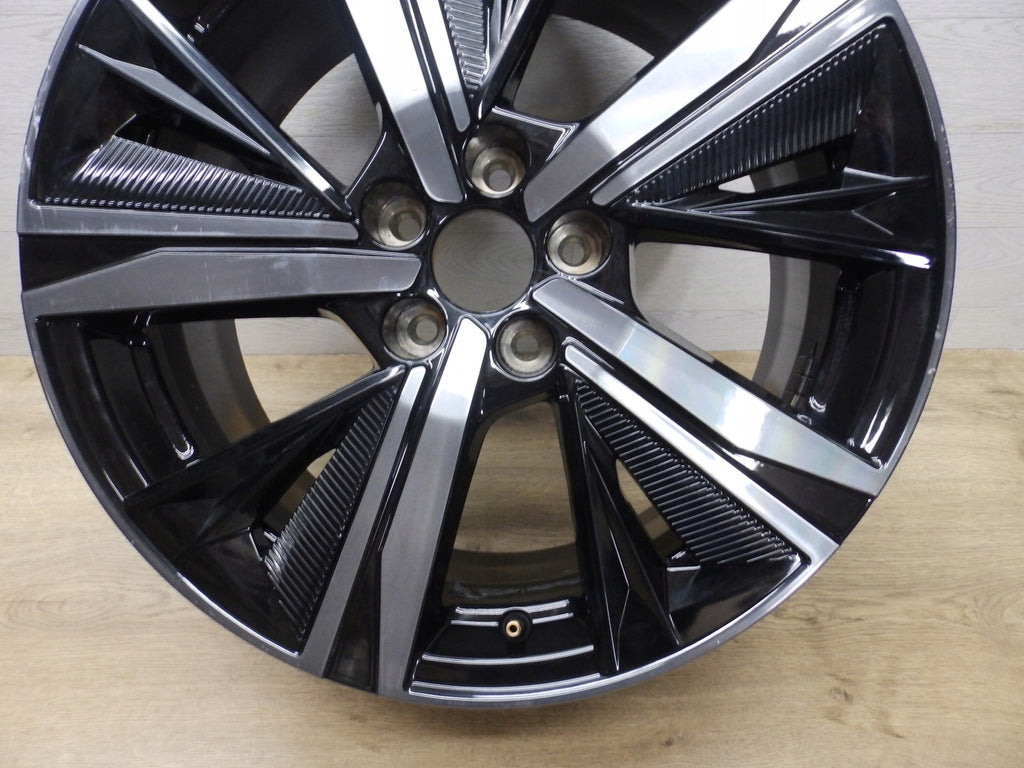 1x Alufelge 18 Zoll 8.0" 5x108 48ET Glanz Schwarz 9835058180 Peugeot 308 Iii