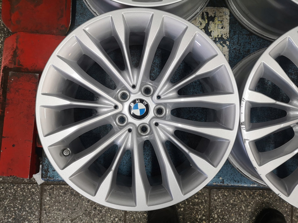4x Alufelge 18 Zoll 8.0" 5x112 30ET Glanz Silber 6863418 BMW G30 Rim Wheel FEL1831486978wc