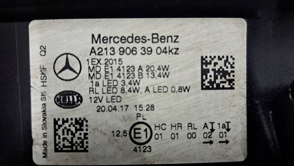 Frontscheinwerfer Mercedes-Benz W213 A2139063904 Links Scheinwerfer Headlight SCH2162605101jt