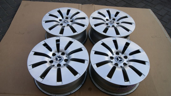4x Alufelge 16 Zoll 6.5" 5x112 36ET Glanz Silber A2054010100 Mercedes-Benz FEL8452350323jm