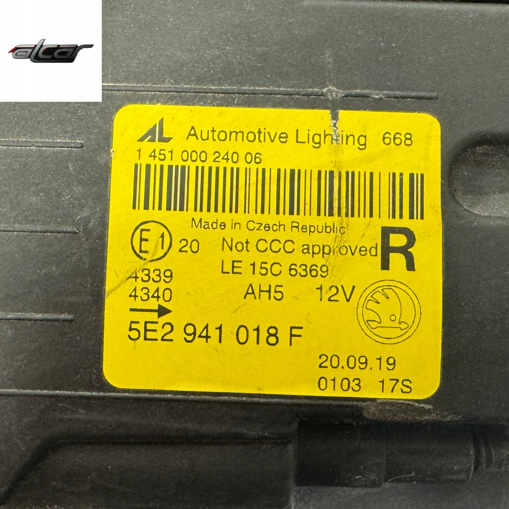 Frontscheinwerfer Skoda Octavia III 5E2941018F Rechts Scheinwerfer Headlight SCH8391920678mc