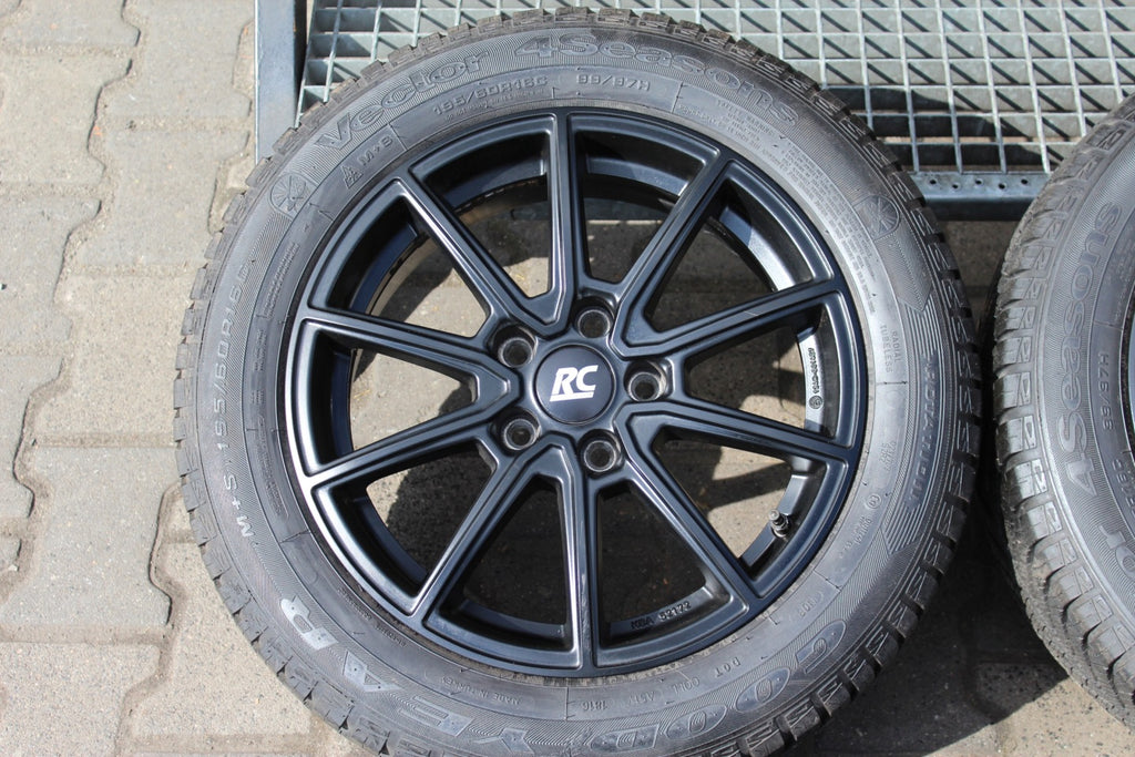 4x Alufelge 16 Zoll 6.5" 5x108 47ET Matt Schwarz KBA-52172-KBA Citroën I FEL4090032758gl