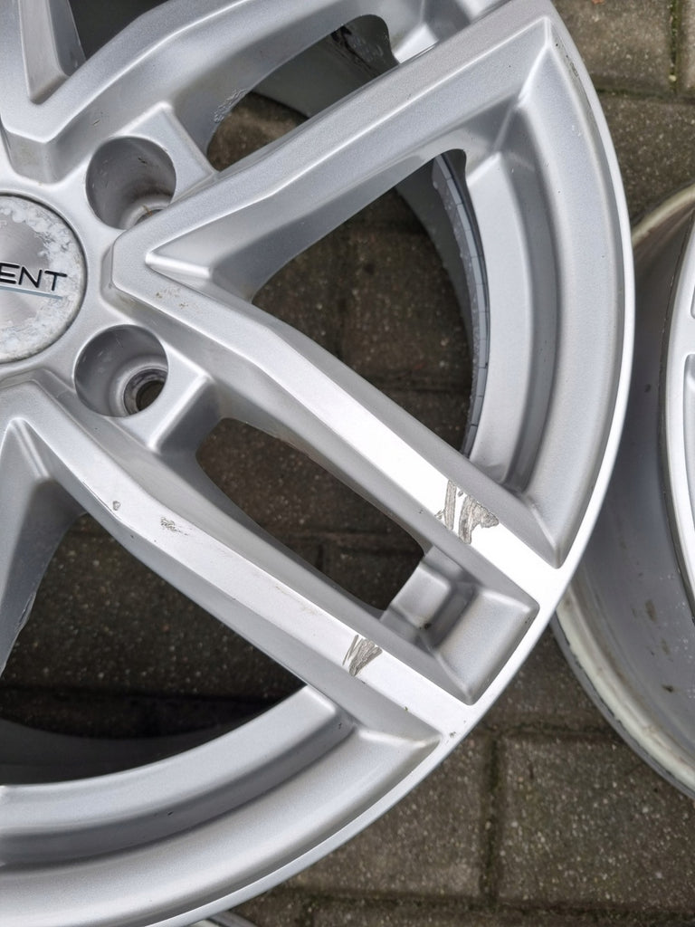 4x Alufelge 16 Zoll 6.5" 5x112 41ET Silber KBA53206 Rim Wheel FEL5859356697lf