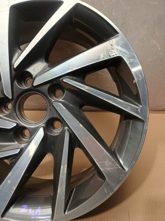 1x Alufelge 16 Zoll 6.5" 5x112 46ET Glanz Graphit 5G0601025DM Mg Golf VII I FEL2452526554mt
