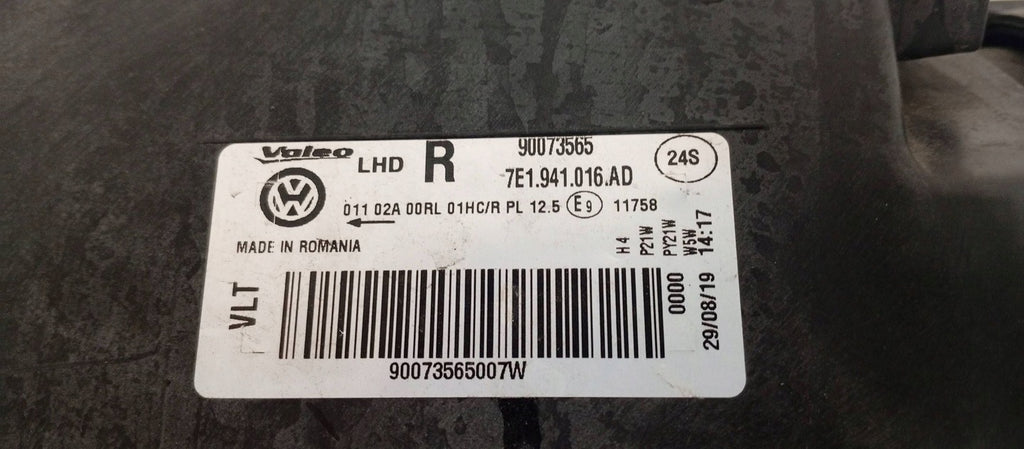 Frontscheinwerfer VW Transporter 7E1941016AD Rechts Scheinwerfer Headlight