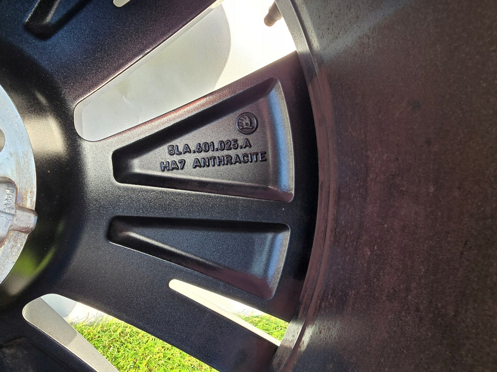1x Alufelge 19 Zoll 8.0" 5x112 45ET Glanz Graphit 5LA601025 Mg Enyaq Rim Wheel FEL9567043116vs