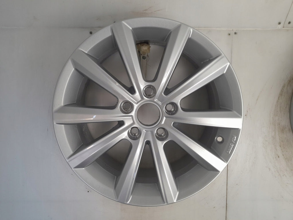 1x Alufelge 16 Zoll 6.5" 5x112 42ET Glanz Silber 3G0071496B VW Rim Wheel FEL4487949765mh