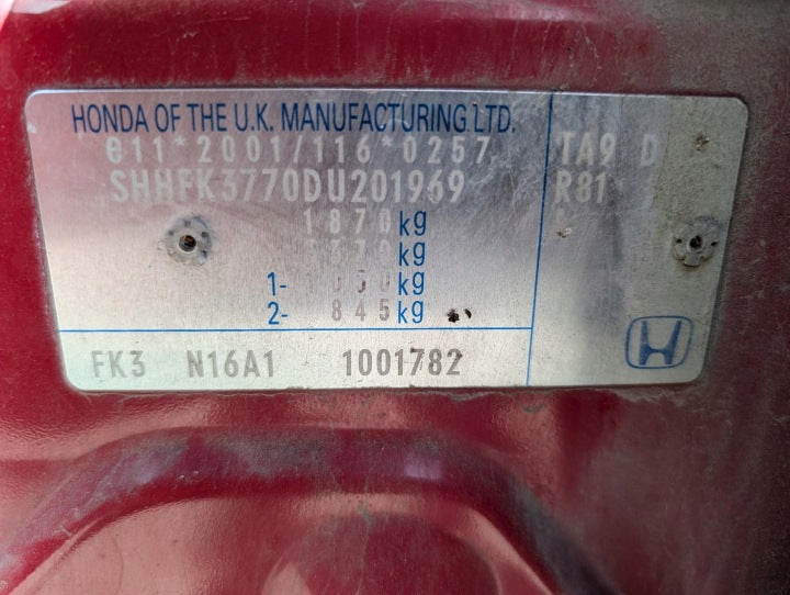 Motor Honda Civic IX N16A1 1.6 I-DTEC 120PS 88kW 163TKm 2011 Diesel Komplett MOT3116489535uv