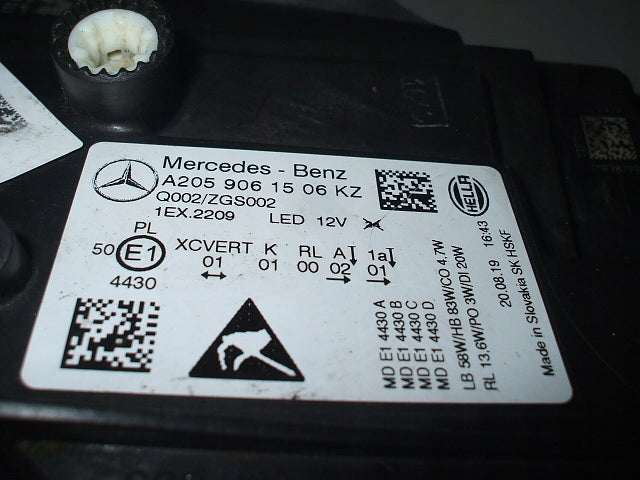 Frontscheinwerfer Mercedes-Benz W205 A2059061606 LED Rechts oder Links SCH6799584350aw