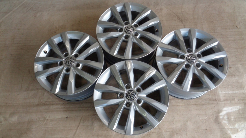 4x Alufelge 16 Zoll 6.5" 5x112 48ET Glanz Silber 5TA601025 Seat I Rim Wheel FEL5054958502ta