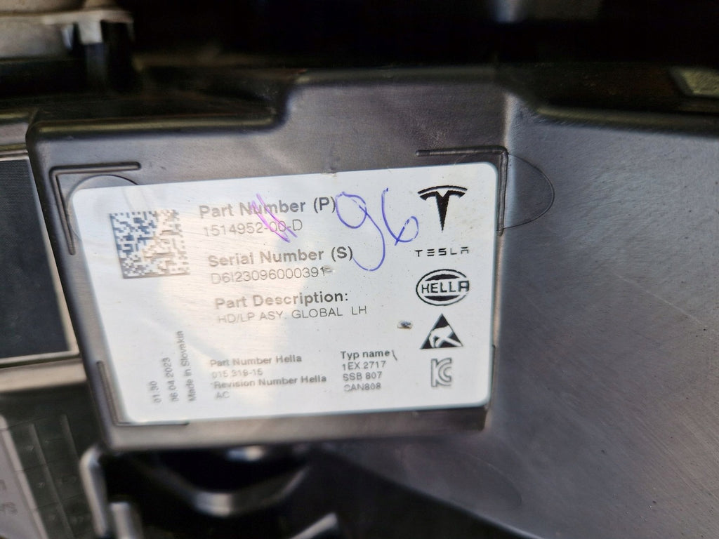 Frontscheinwerfer Tesla 3 1514952-00-D Full LED Links Scheinwerfer Headlight
