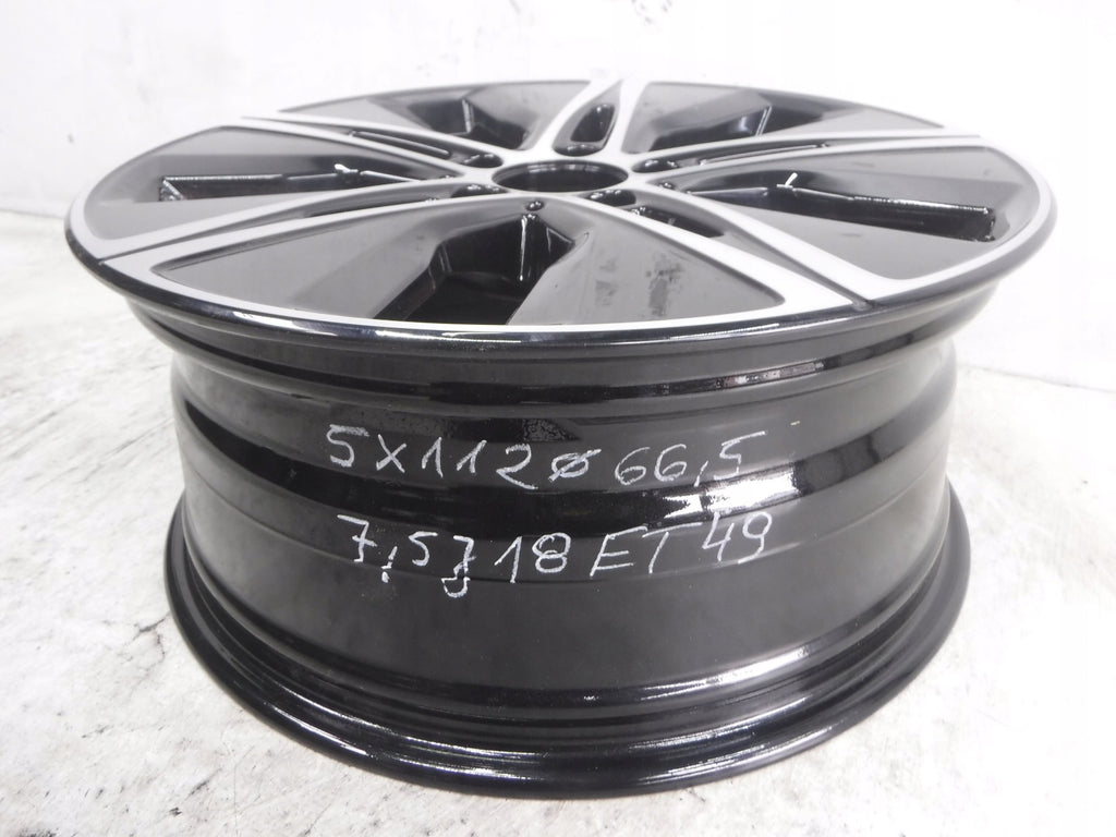 1x Alufelge 18 Zoll 7.5" 5x112 49ET Glanz Schwarz A1774010500 Mercedes-Benz W177 FEL7382618224po