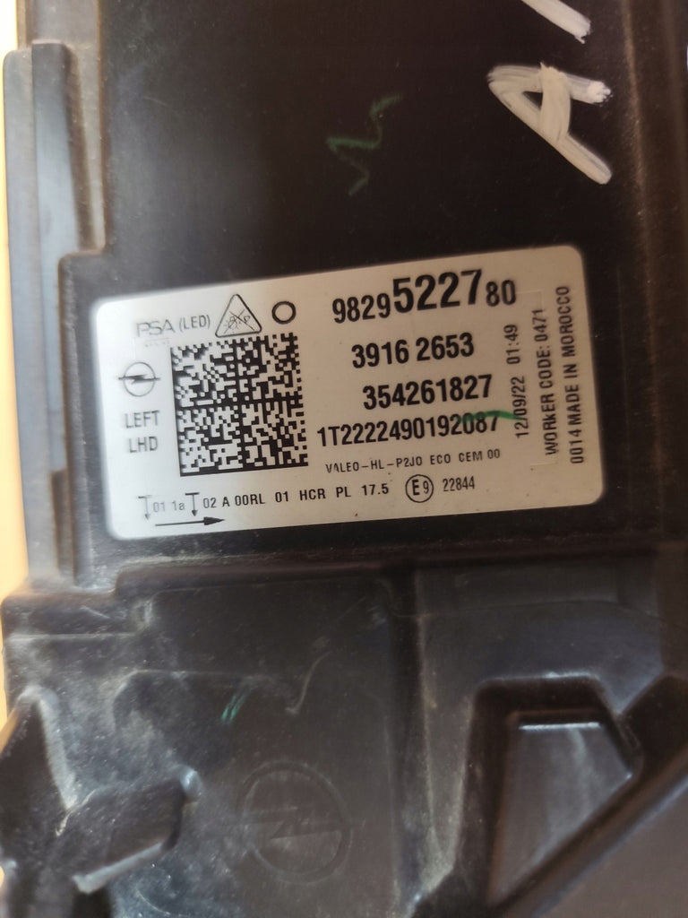 Frontscheinwerfer Opel Corsa F 39162653 Full LED Ein Stück (Rechts oder Links) SCH2388507603su