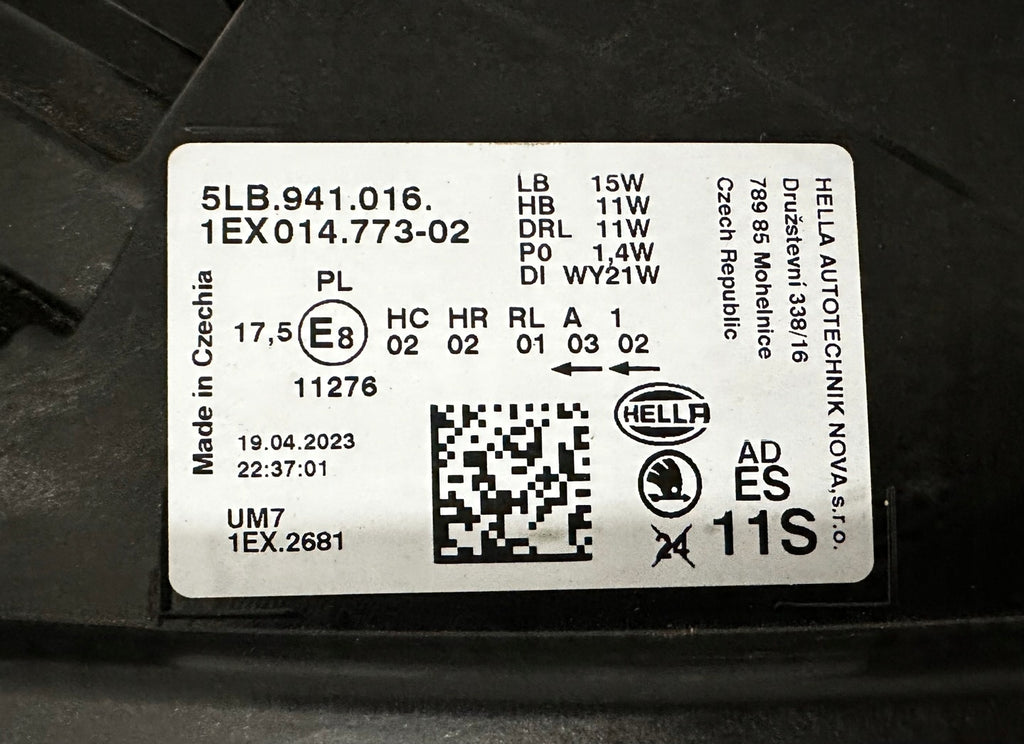 Frontscheinwerfer Skoda Enyaq 5LB941016 Rechts Scheinwerfer Headlight