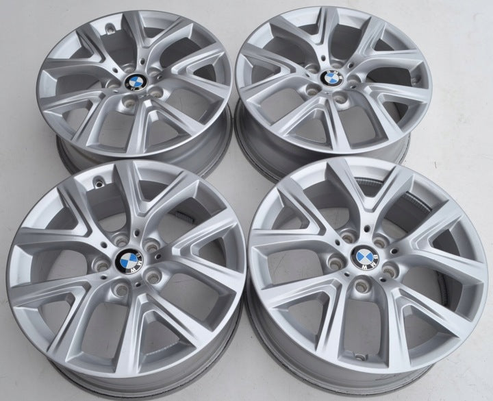 4x Alufelge 17 Zoll 6.5" 5x112 39ET Glanz Silber 6856076 BMW F39 F48 Rim Wheel FEL9385212962lo