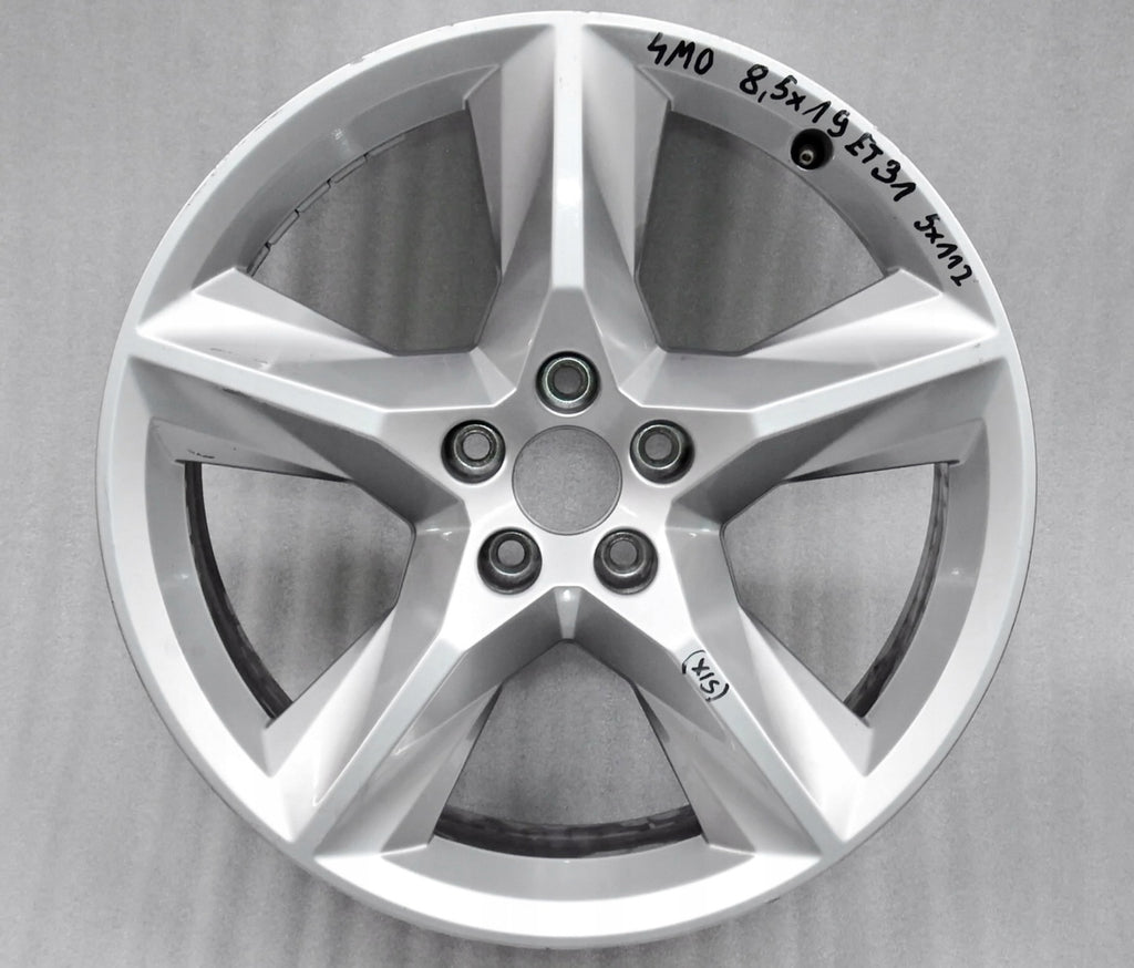 1x Alufelge 19 Zoll 8.5" 5x112 31ET Glanz Silber 4M0073549 Audi Q7 Rim Wheel FEL4139944536dq