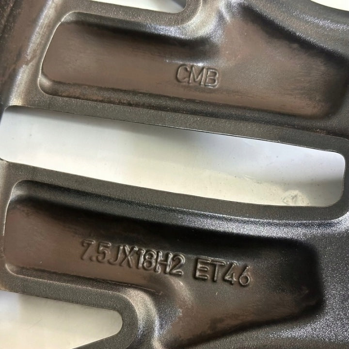 1x Alufelge 18 Zoll 7.5" 5x112 46ET Glanz Graphit 5FA601025 Mg Leon Rim Wheel FEL3556550770ln