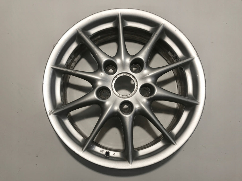 1x Alufelge 17 Zoll 7.0" 5x130 50ET Matt Silber 99636212402 Porsche Rim Wheel FEL5098695303za