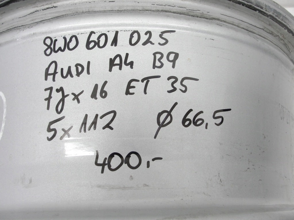 1x Alufelge 16 Zoll 7.0" 5x112 35ET Glanz Silber 8W0601025 Audi A4 B9 Rim Wheel FEL1276702674sj