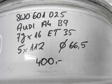 Load image into Gallery viewer, 1x Alufelge 16 Zoll 7.0" 5x112 35ET Glanz Silber 8W0601025 Audi A4 B9 Rim Wheel FEL1276702674sj