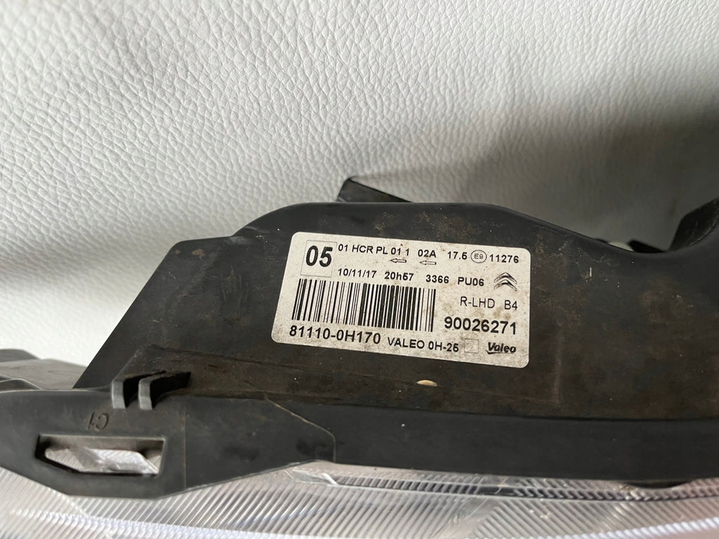 Frontscheinwerfer Citroën C1 811100H170 Rechts Scheinwerfer Headlight