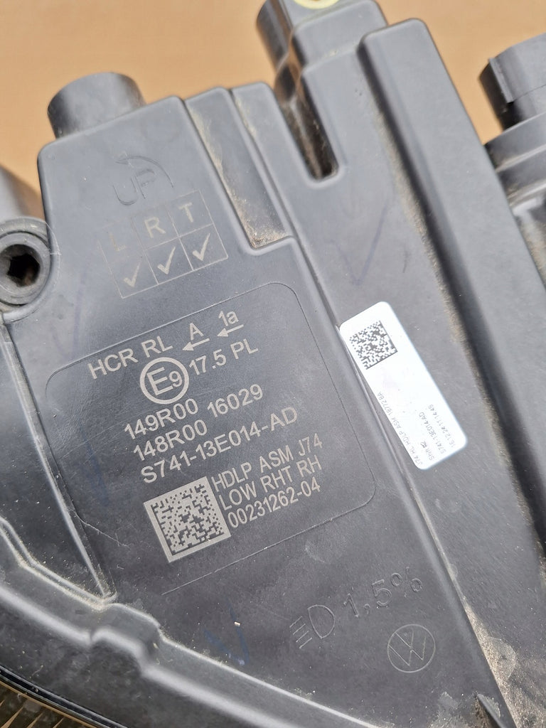 Frontscheinwerfer VW Transporter S741-13E014-AD Rechts Scheinwerfer Headlight SCH5741778620ah