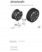 Load image into Gallery viewer, 1x Alufelge 19 Zoll 10.0" 5x112 46ET 5A324E1 BMW 5 Rim Wheel FEL8090319714bl