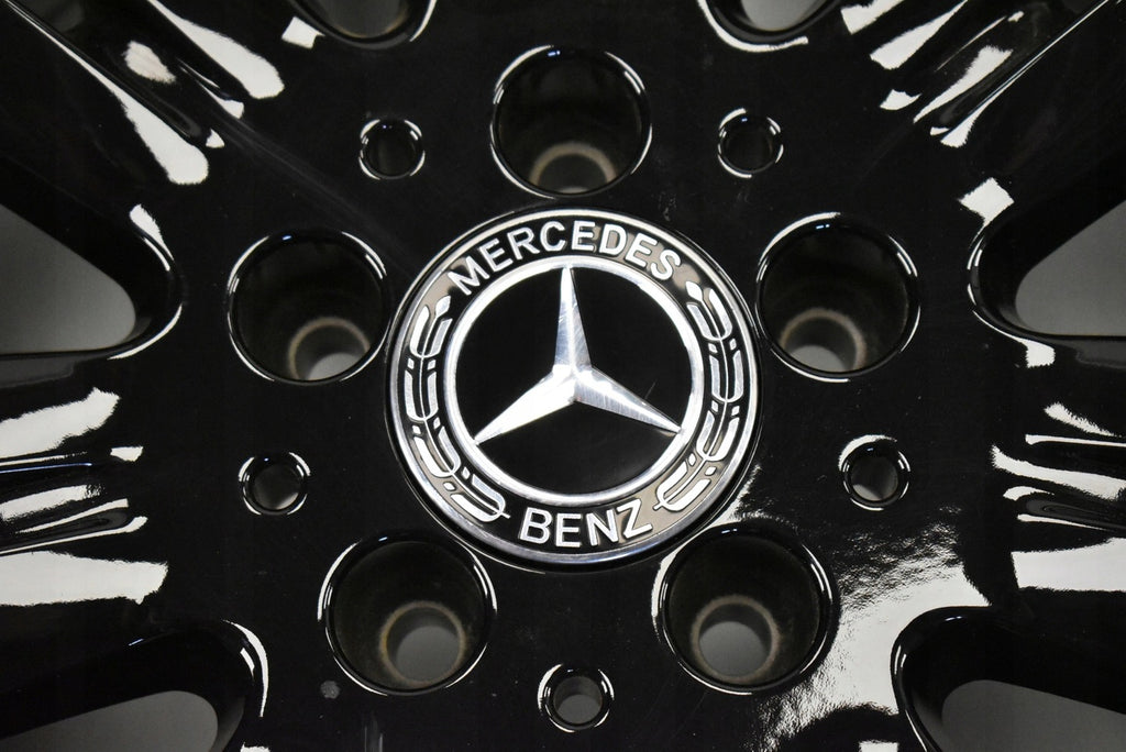 4x Alufelge 18 Zoll 8.5" 5x112 43ET Glanz Schwarz A2214017402 Mercedes-Benz W221