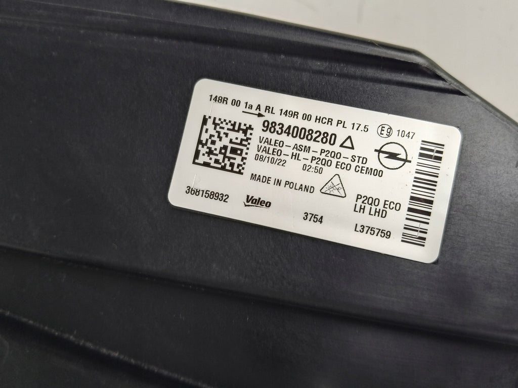 Frontscheinwerfer Opel Mokka 9834008280 LED Links Scheinwerfer Headlight SCH9498883349qx