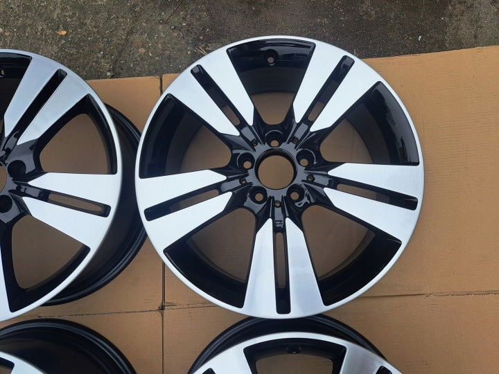 4x Alufelge 18 Zoll 7.5" 5x112 52ET Glanz Schwarz A2464010402 Mercedes-Benz W246 FEL9063720708xv