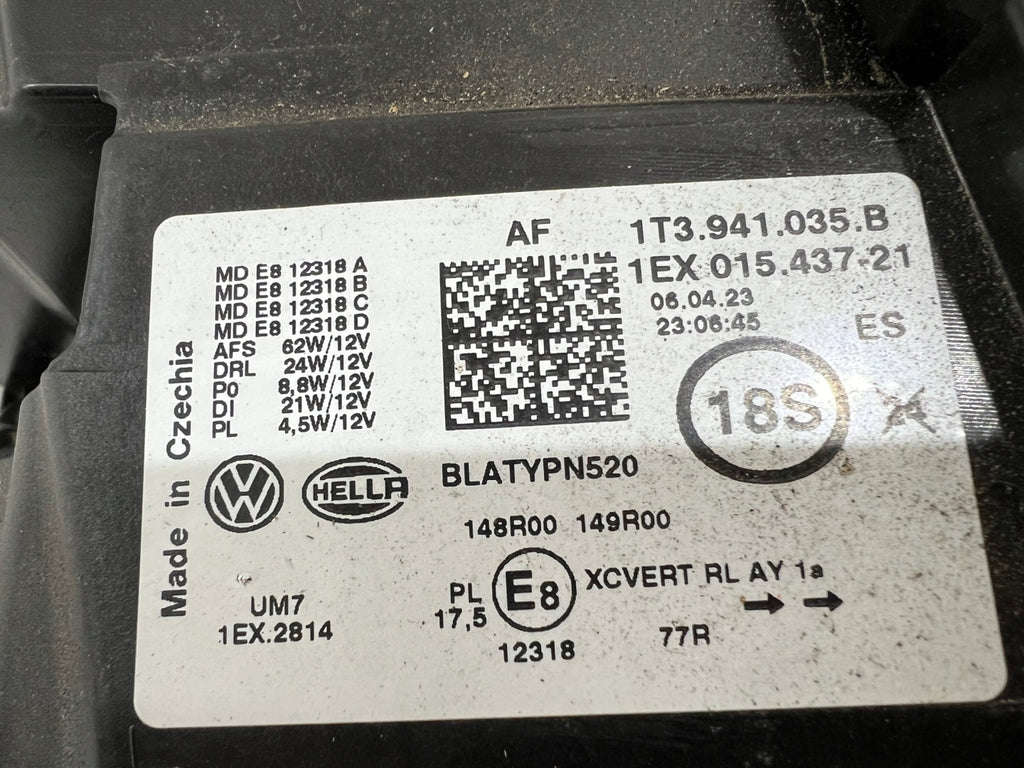 Frontscheinwerfer VW I 1T3941035 Links Scheinwerfer Headlight SCH1910554220ou