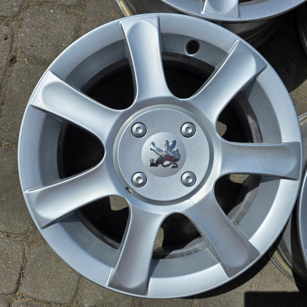 4x Alufelge 15 Zoll 6.0" 4x108 27ET Glanz Silber 9649523180 Peugeot 1007 FEL6935525969nj