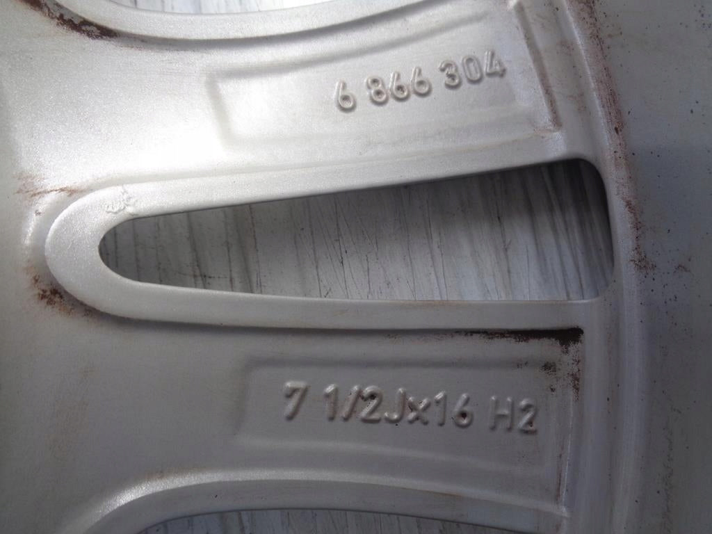4x Alufelge 16 Zoll 7.5" 5x120 37ET Glanz Silber 6866304 BMW 3 4 Rim Wheel FEL8154654893kg