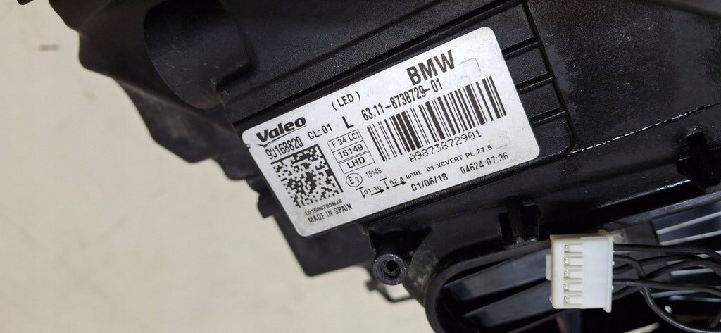 Frontscheinwerfer BMW F34 8738729-01 LED Links Scheinwerfer Headlight SCH8548676515rd