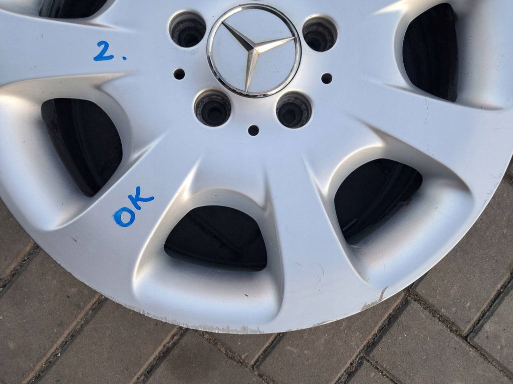 1x Alufelge 16 Zoll 7.0" 5x112 31ET Glanz Grau A2034012802 Mercedes-Benz W203 FEL3560778568sc
