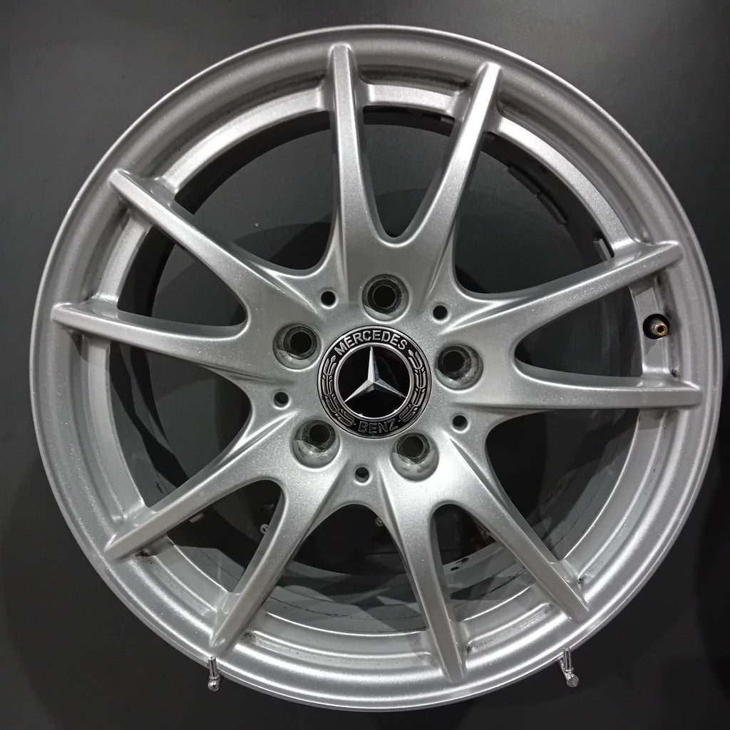 4x Alufelge 16 Zoll 6.5" 5x112 49ET Glanz Silber Mercedes-Benz Rim Wheel FEL2103737768vd