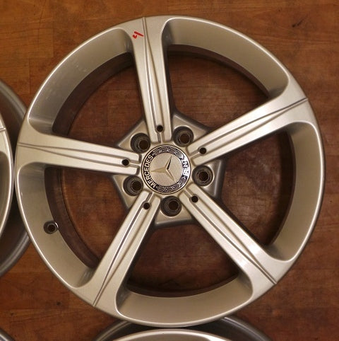 4x Alufelge 17 Zoll 6.5" 5x112 44ET Glanz Silber A1774011200 Mercedes-Benz W177 FEL8104307793jj