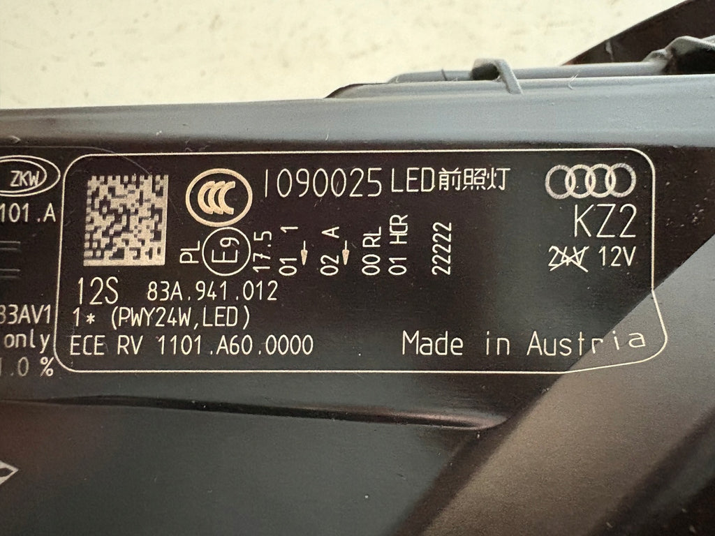 Frontscheinwerfer Audi Q3 83A941012 Full LED Rechts Scheinwerfer Headlight SCH2178954765oc