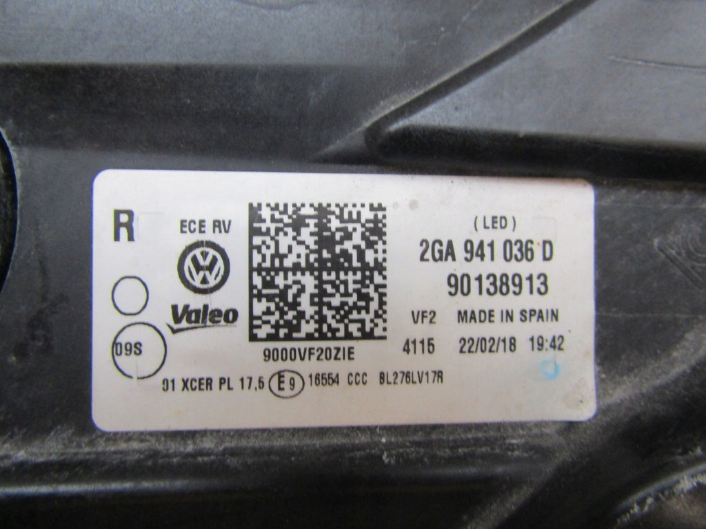 Frontscheinwerfer VW Troc T-Roc 2GA941036D LED Rechts Scheinwerfer Headlight