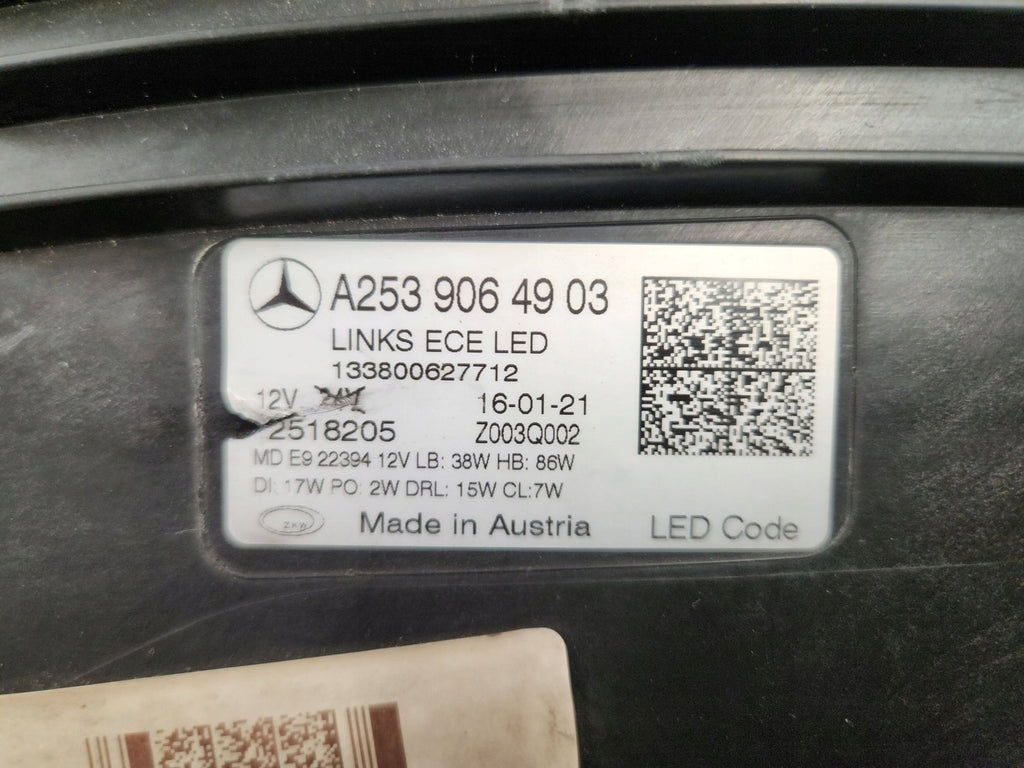 Frontscheinwerfer Mercedes-Benz Glc X253 A2539064903 LED Links Headlight SCH4592165958bu