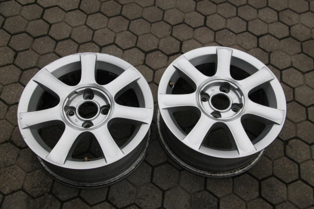 1x Alufelge 15 Zoll 6.0" 4x108 9649523180 Peugeot Rim Wheel FEL1943851437as