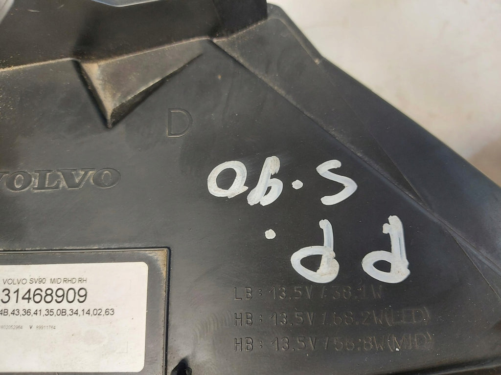 Frontscheinwerfer Volvo S90 31468909 LED Rechts Scheinwerfer Headlight SCH1261366445lq