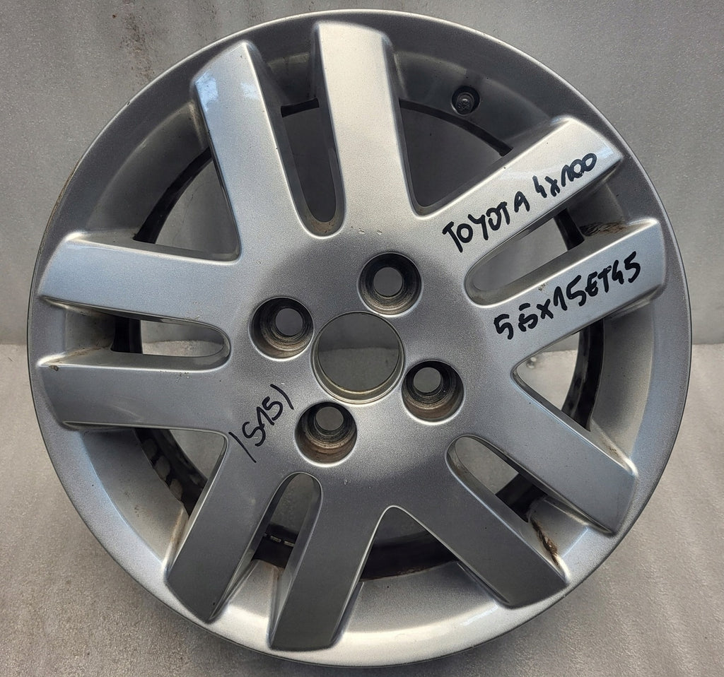1x Alufelge 15 Zoll 5.5" 4x100 45ET PZ406-B0675-ZC PZ406B0675ZC Toyota Corolla