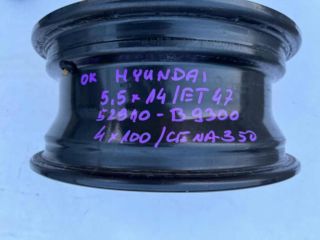 1x Alufelge 14 Zoll 5.5" 4x100 47ET 52910-B9300 Hyundai Rim Wheel FEL3076737653ss